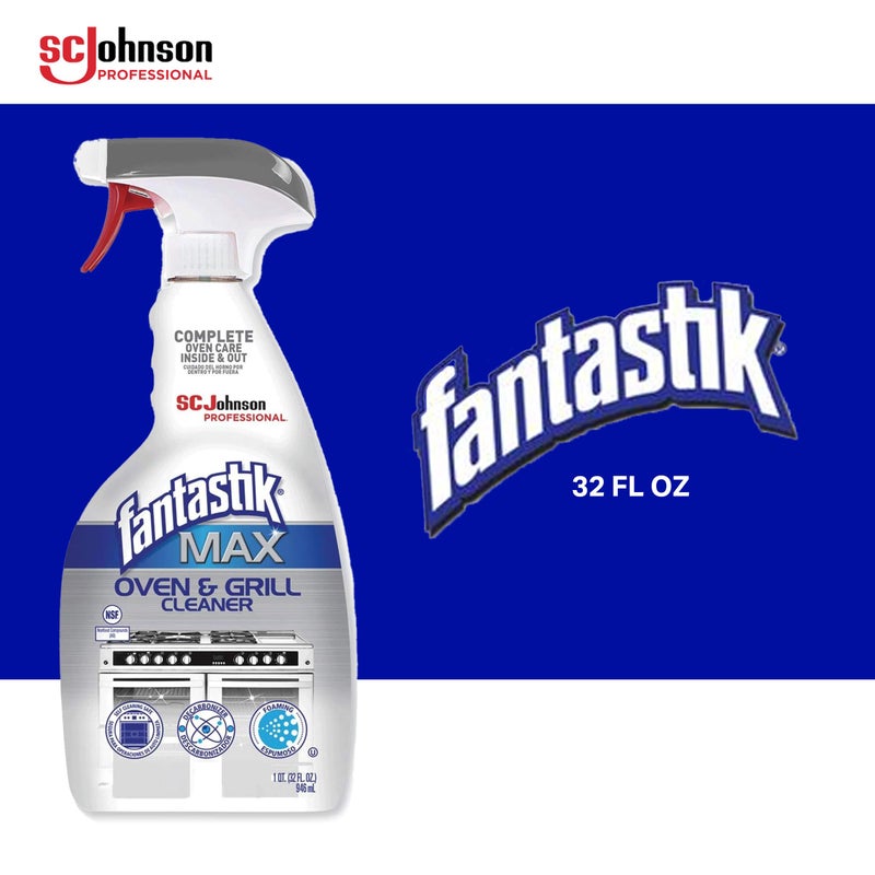 SC Johnson Professional Fantastik Max Oven & Grill Cleaner Spray, Cleans Inside and Out, 32 Fl Oz - Image 2